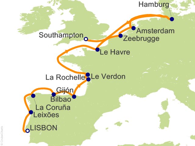 14 Night Europe   France  Spain  Germany and Portugal Cruise