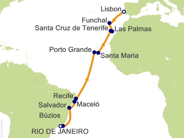 16 Night Transatlantic   Brazil and Canary Islands Cruise