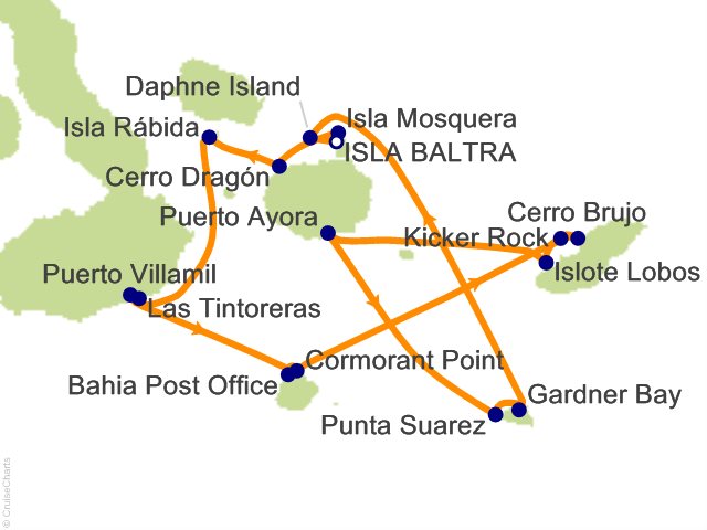 7 Night Galapagos Southern Loop Cruise from Baltra, Galapagos