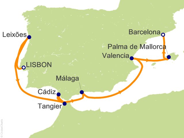 9 Night Spain and Portugal Cruise from Lisbon