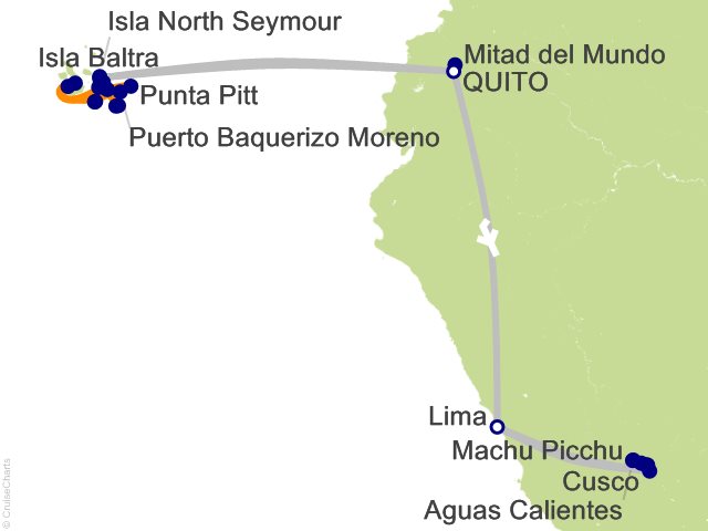 16 Night Galapagos Southern Loop and Machu Picchu Cruise and Land Tour from Quito
