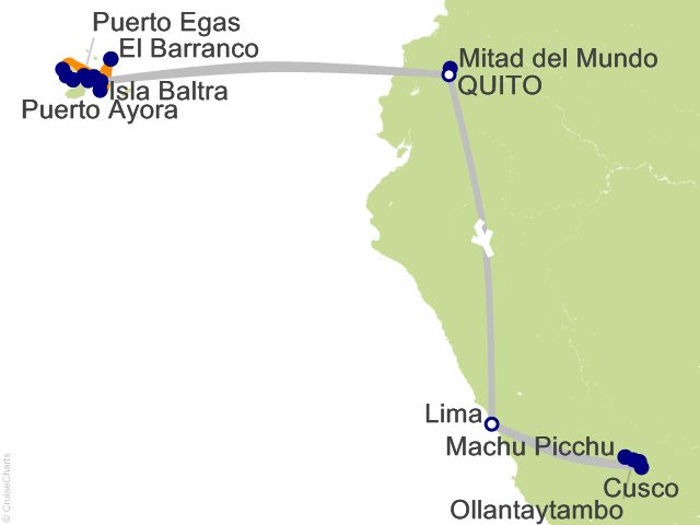16 Night Galapagos Northern Loop and Machu Picchu Cruise and Land Tour