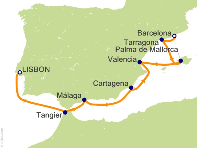 10 Night Treasures of Southern Spain and Morocco Cruise
