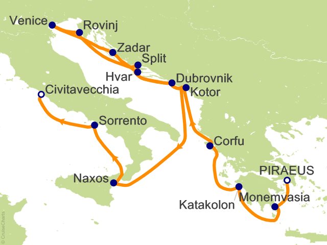 17 Night Star Collector   Stories of Italy Croatia and Greece Cruise