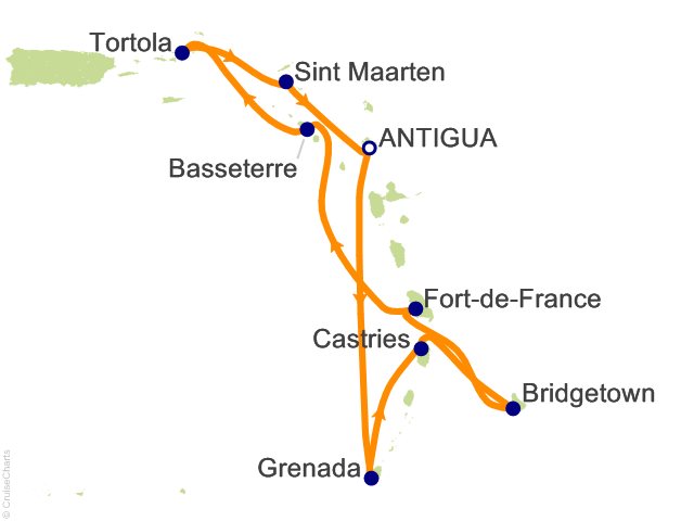 14 Night Eastern Caribbean Islands Fly Cruise