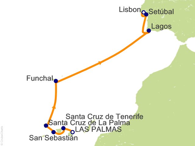 10 Night Volcanic Islands and Historic Cities of the North Atlantic Cruise from Las Palmas