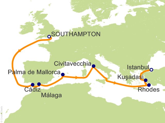 15 Night Mediterranean and Greek Isles Cruise from Southampton