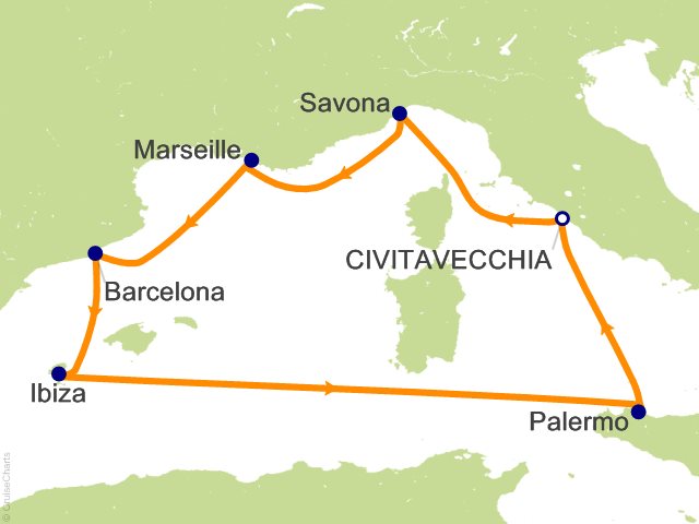 7 Night Mediterranean Cruise from Civitavecchia (Rome)