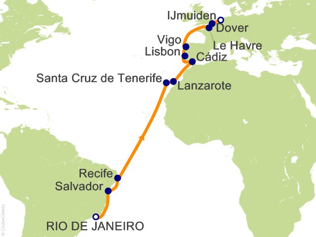 19 Night Transoceanic Cruise from Rio de Janeiro