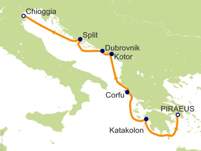 Italy, the Adriatic & Greece - Itinerary - Athens (Piraeus) to