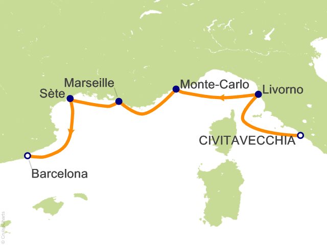 7 Night Iconic Western Mediterranean Cruise from Civitavecchia (Rome)