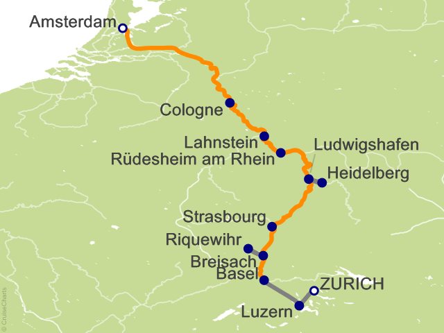 11 Night Rhine Castles and Swiss Alps Cruise and Land Tour