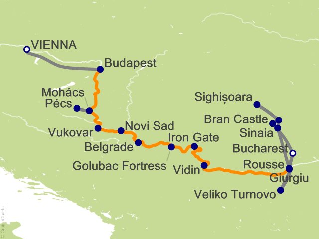13 Night Gems of Southeast Europe Cruise and Land Tour from Vienna