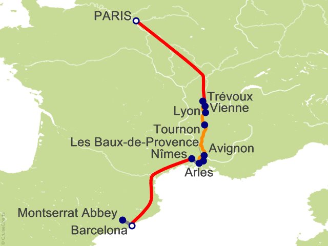 13 Night Colors of Provence Cruise and Land Tour from Paris