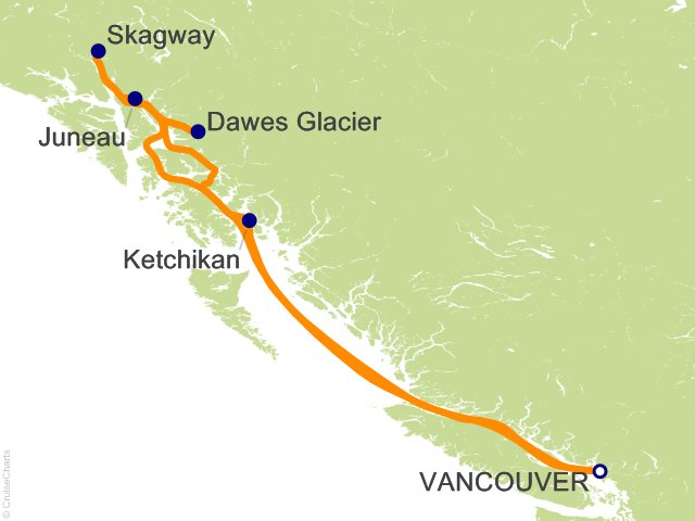 7 Night Inside Passage (Roundtrip Vancouver) Cruise from Vancouver