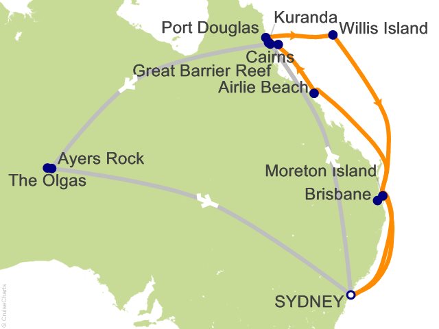 17 Night Australian Outback Tour 3H Cruise and Land Tour from Sydney