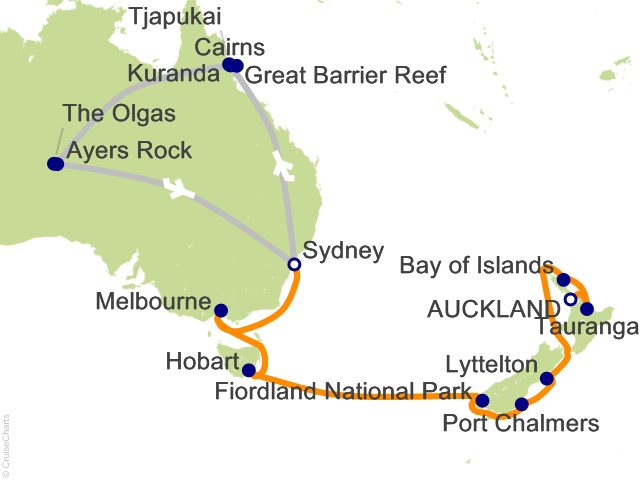 19 Night Australian Outback Tour 3F Cruise and Land Tour from Auckland