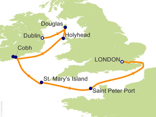 8 Night London to Dublin Cruise from London
