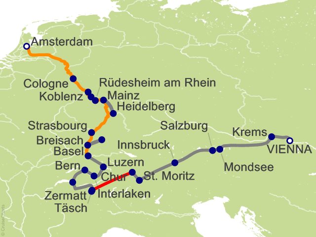 17 Night The Best of Austria and Switzerland with Romantic Rhine Cruise and Land Tour from Vienna