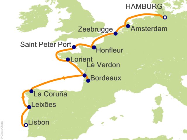 12 Night Wines of Europe   Hamburg to Lisbon Cruise
