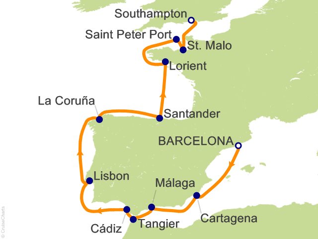 12 Night Royals  Castles and Crowns   Barcelona to London (Southampton) Cruise