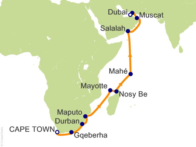 20 Night Spring in the Seychelles   Cape Town to Dubai Cruise