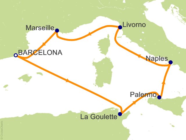 7 Night Mediterranean Cruise from Barcelona