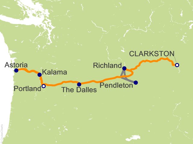 8 Night Columbia and Snake Rivers Cruise and Land Tour from Clarkston