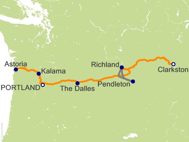8 Night Columbia and Snake Rivers Cruise and Land Tour from Portland