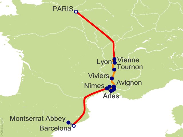 13 Night Colors of Provence (Christmas Cruise) Cruise and Land Tour from Paris