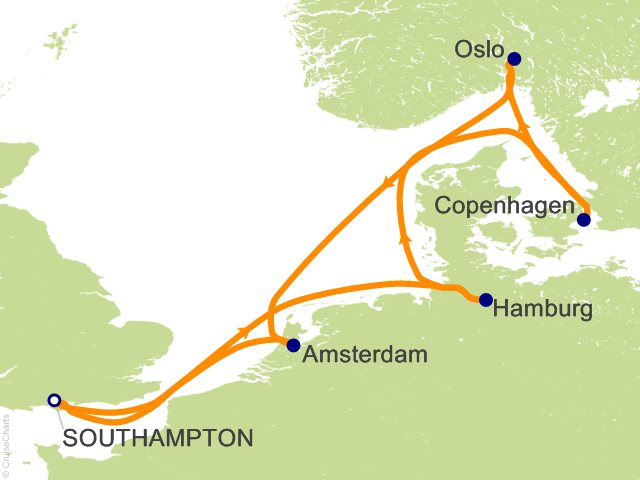 14 Night Northern Europe and Scandinavia Cruise from Southampton