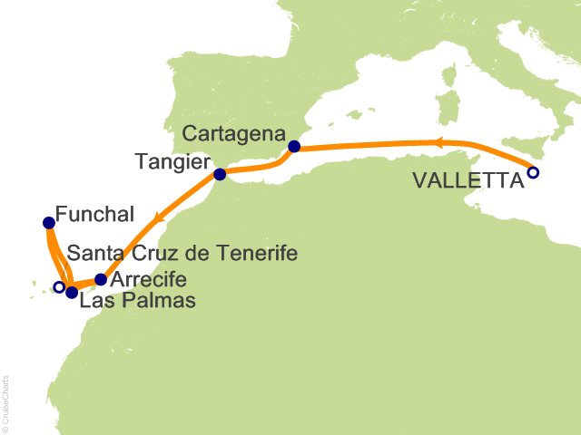 16 Night Mediterranean and Canary Islands Fly Cruise