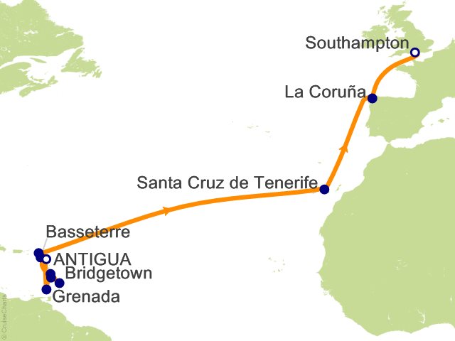 22 Night Caribbean Transatlantic Cruise