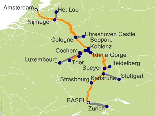 14 Night The Rhine and the Moselle Cruise from Basel (Saxon)