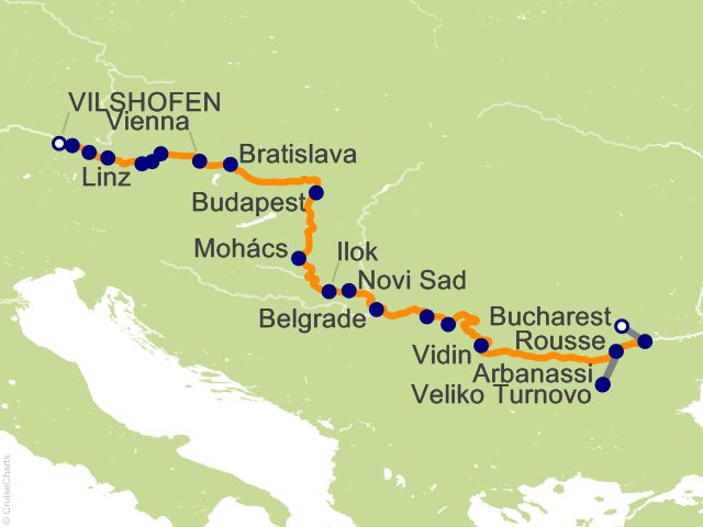 15 Night The Danube from Germany to Romania Cruise and Land Tour from Vilshofen