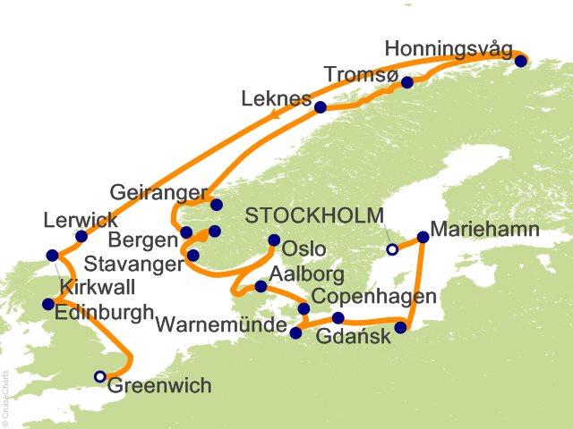 28 Night Baltic Jewels and the Midnight Sun Cruise from Stockholm