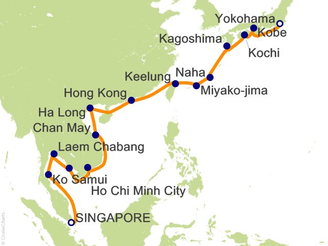 Crystal Asia / Orient Cruise, 27 Nights From Singapore, Crystal ...