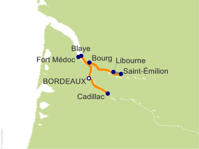 7 Night Chateaux  Rivers and Wine Cruise from Bordeaux
