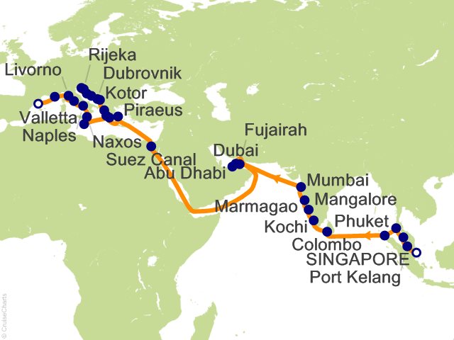 43 Night Dazzling Cultural Array Cruise from Singapore
