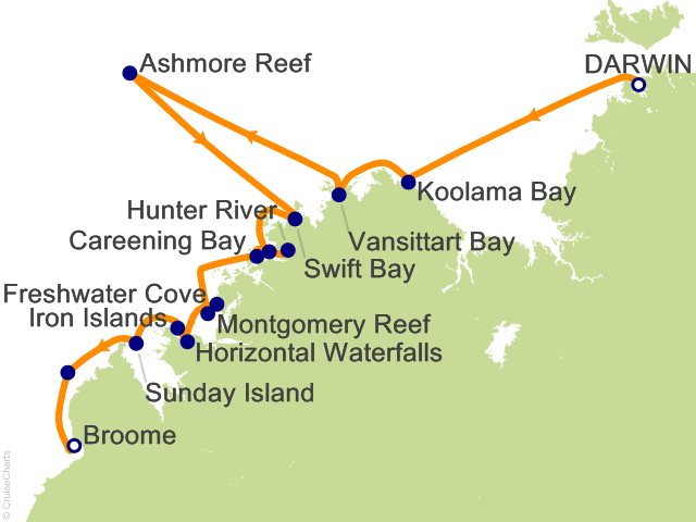 10 Night Discover the Kimberley Coastline   An Ancient Wilderness Cruise from Darwin