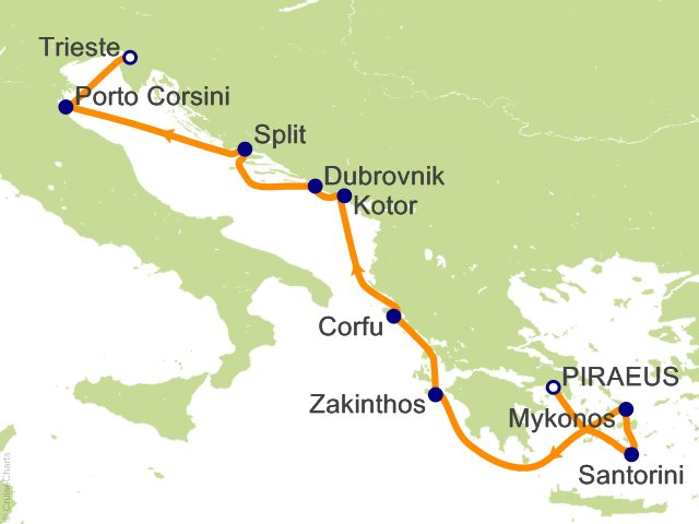 9 Night Greek Isles   Santorini  Mykonos and Croatia Cruise