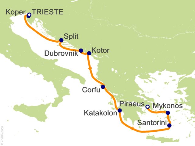 10 Night Greek Isles   Santorini  Mykonos and Croatia Cruise