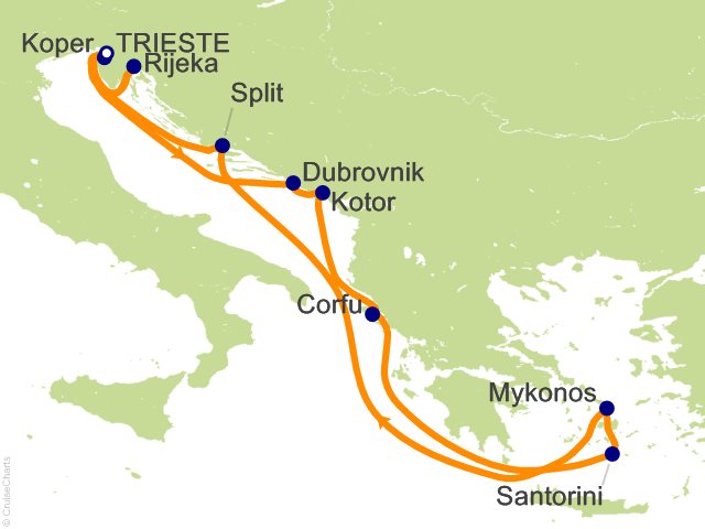 10 Night Greek Isles   Santorini  Mykonos and Croatia Cruise