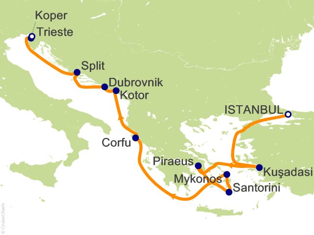 11 Night Greek Isles   Santorini  Athens and Croatia Cruise