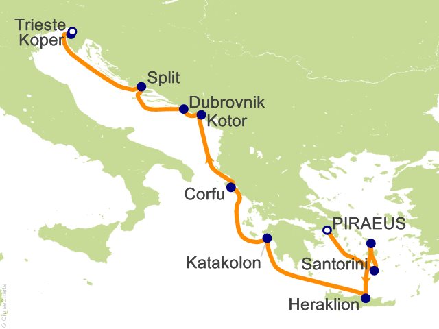 11 Night Greek Isles   Santorini  Mykonos and Croatia Cruise