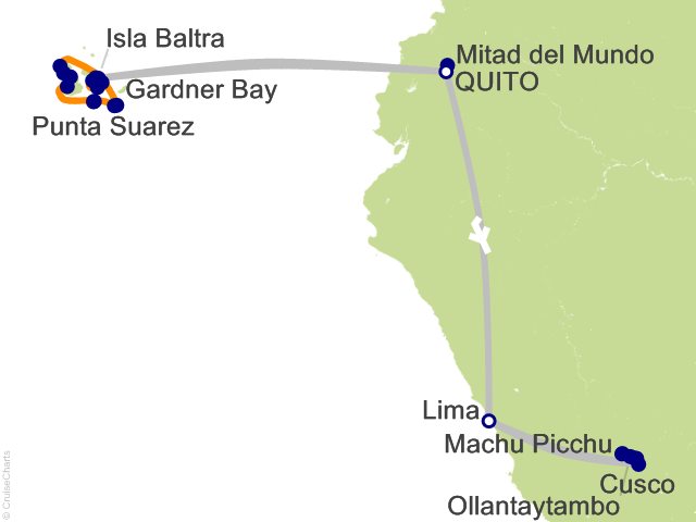 16 Night Galapagos Outer Loop and Machu Picchu Cruise and Land Tour from Quito