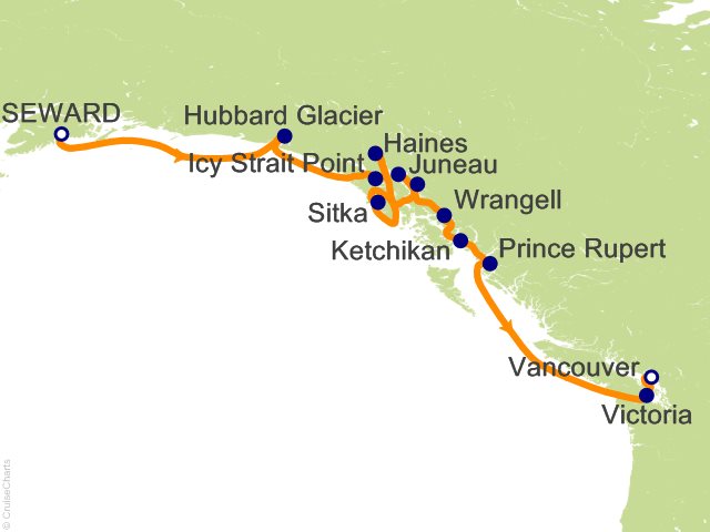13 Night Seward to Vancouver Cruise from Seward