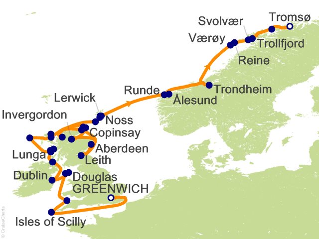 28 Night Lands of the Celts  Scotland and Norwegian Fjords Cruise from Greenwich