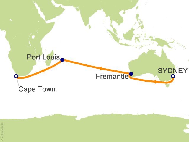 19 Night World Cruise Segment   Sydney to Cape Town Cruise from Sydney