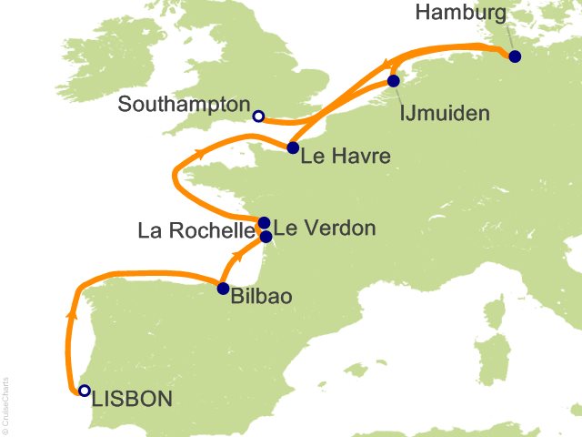 11 Night Europe   France  Spain and Germany Cruise from Lisbon